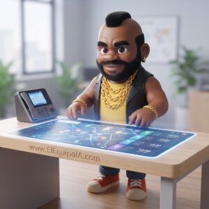 Empleado utilizando el sistema de control horario con geolocalización en un mapa interactivo.