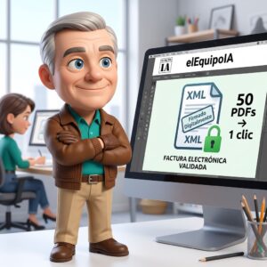 Facturibal descargando un archivo XML de Facturae firmado digitalmente en el programa de elEquipoIA.