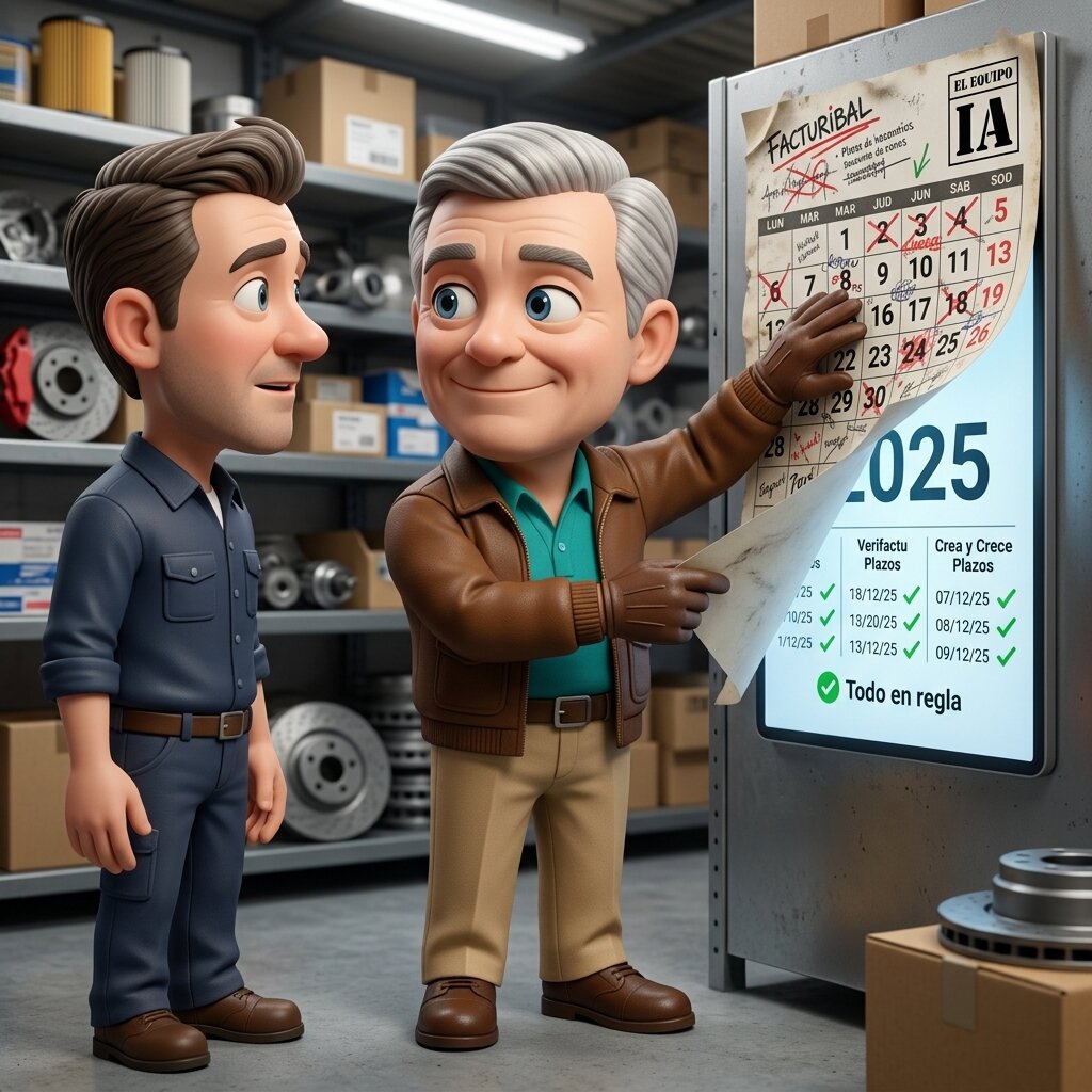 Facturibal de elEquipoIA ayudando a un cliente con el calendario de la factura electrónica.