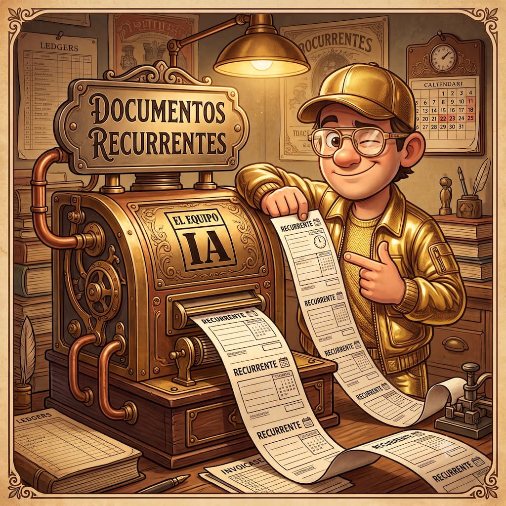 Interfaz del plugin documentosrecurrentes para automatizar facturas