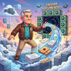 Pantalla de envío masivo de facturas a través del plugin EnviarDocumentos.