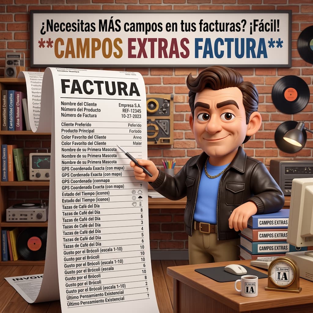 Configuración de campos dinámicos con el plugin ExtraDataFactura de elEquipoIA.