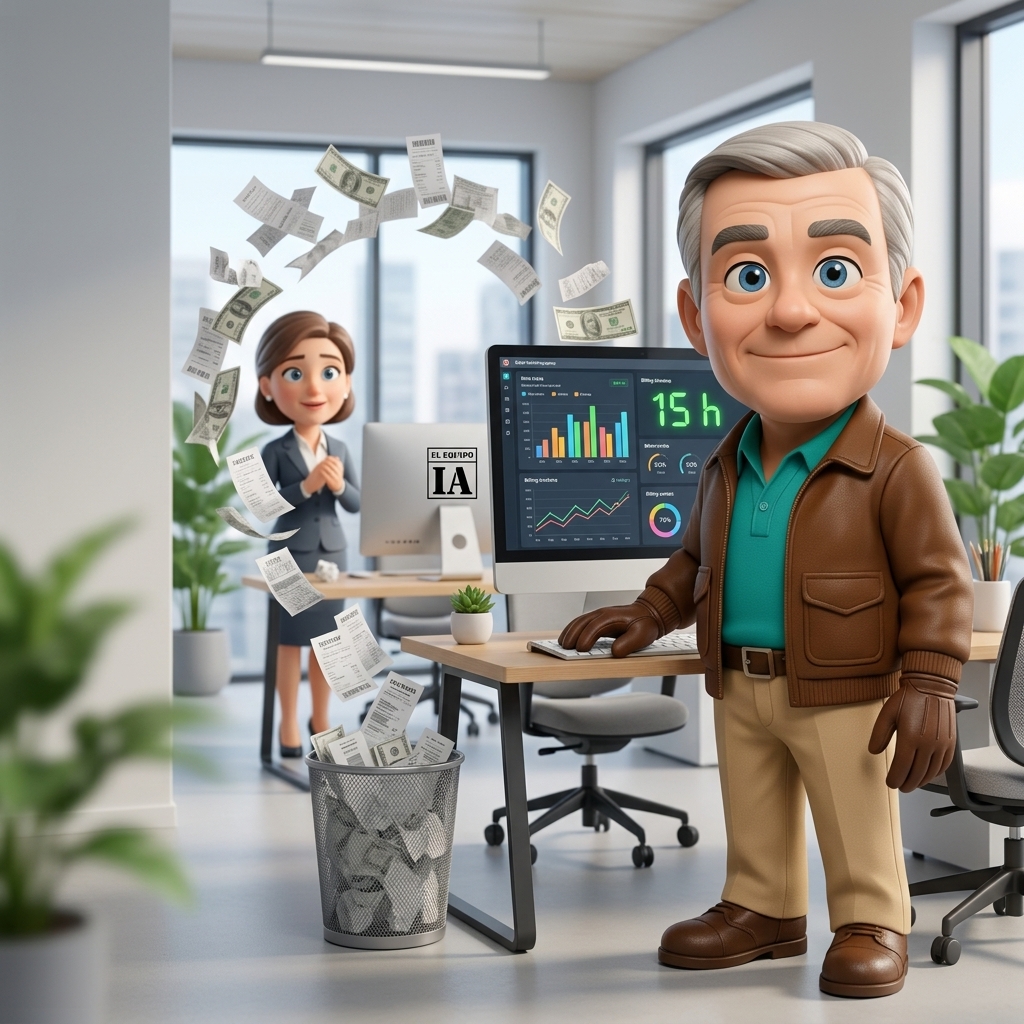 Facturibal revisa facturas generadas por el plugin importador stripe de elEquipoIA en una agencia de marketing.