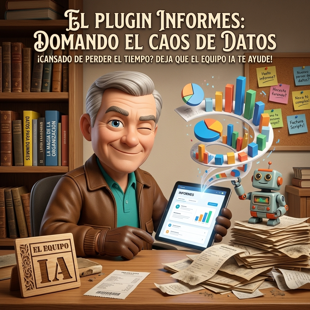 Gráficos y cuadros de mando en pantalla generados por el plugin informes.