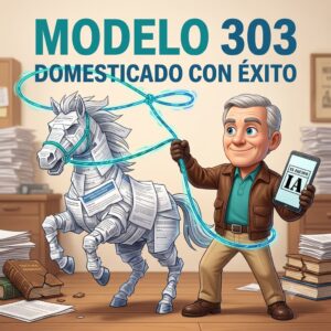 Panel de control del plugin modelo303 generando la regularización de IVA
