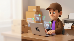 Chatdock atiende la tienda online integrada con el programa de facturación en una mesa de trabajo.