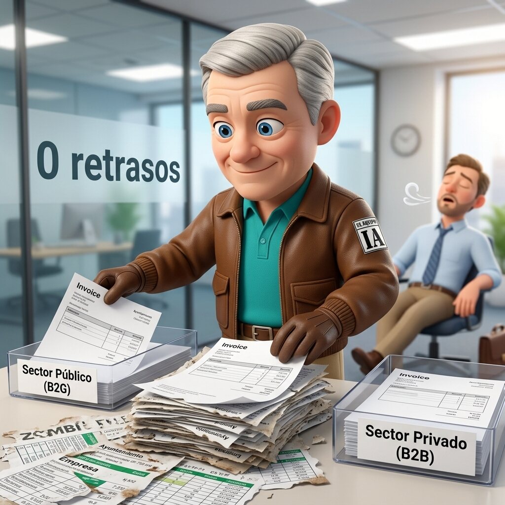 Facturibal separando facturas B2B y B2G para evitar el caos de formatos.