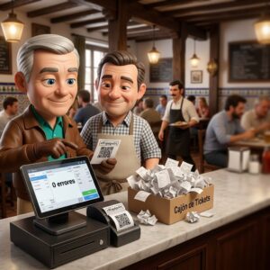 Facturibal gestionando el TPV homologado Verifactu en un restaurante