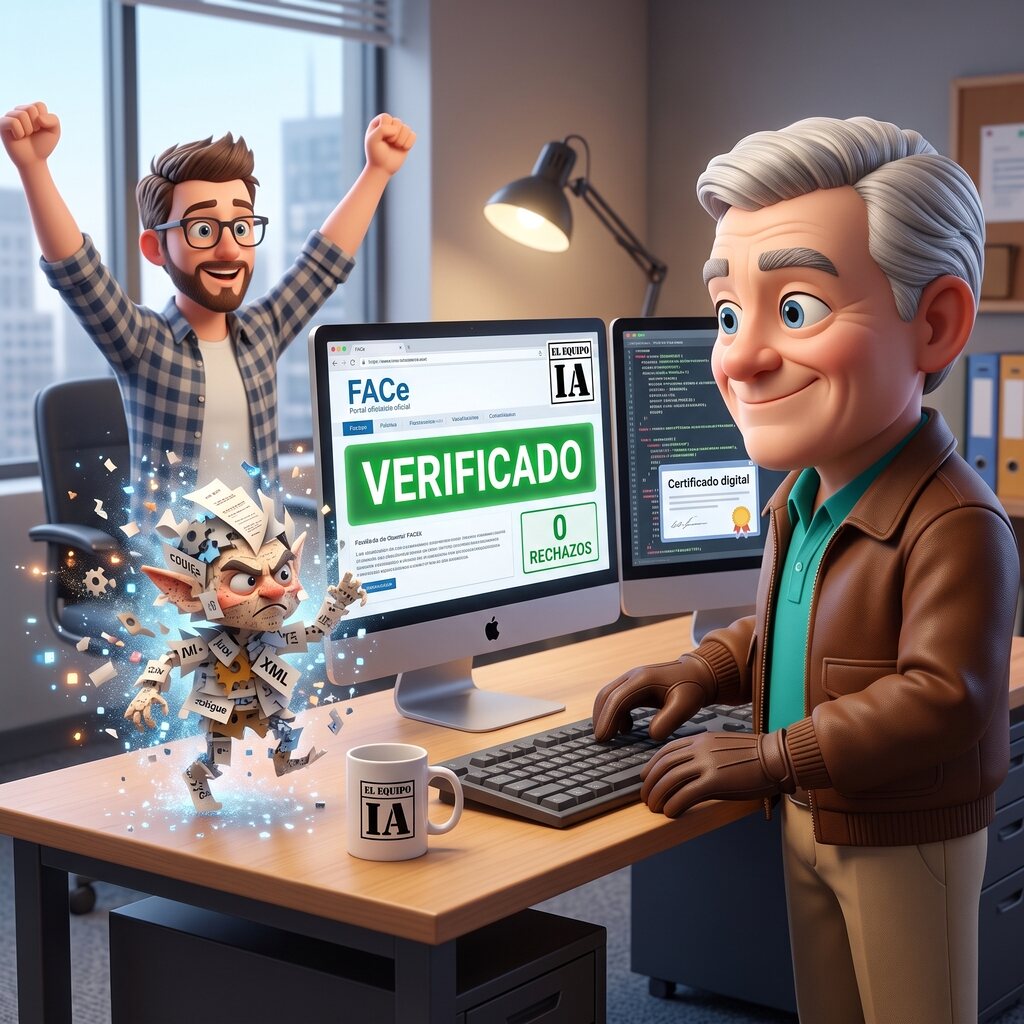 Facturibal resolviendo rechazos en FACe por firmas electrónicas inválidas.