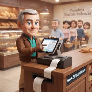 Facturibal sacando una factura simplificada rápida desde el TPV de la tienda