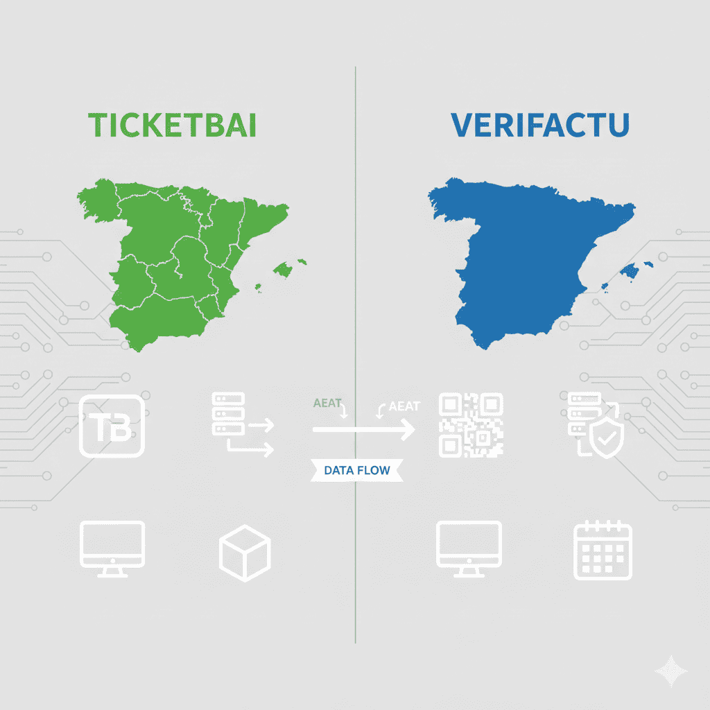 diferencias TicketBAI Verifactu